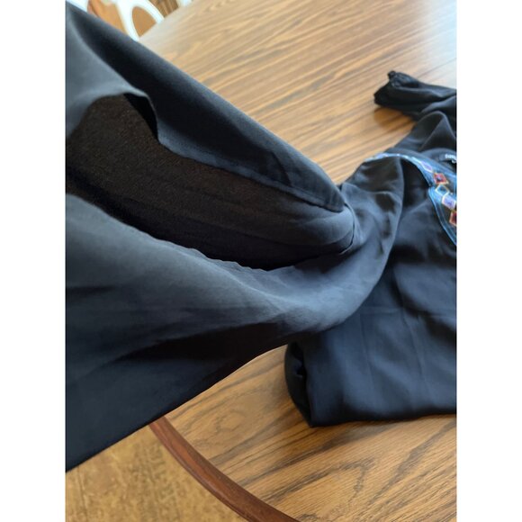 Sami & Jo black embroidered front long open sleeved dress size 2X - Picture 11 of 11